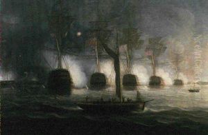 The Bombardment Of Algiers, 27th, August, 1816 by Thomas Buttersworth