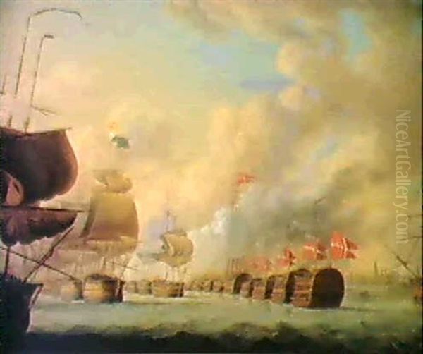 The Battle Of Copenhagen by Thomas Buttersworth