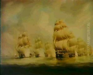 The Action Of Commodore Dance And The Comte De Linois Off   The Straits Of Malacca, 15th February 1804