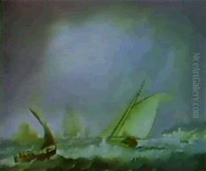 His Majesty's Ships Off The Budgio Lightohuse