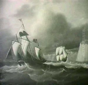 Pirate Attack;                                              Dutch Vessel Off Dover by Thomas Buttersworth
