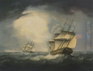 The Capture Of The French Corvette Bacchante By H. M. Frigate Endymion, 25th June 1803, In The Bay Of Biscay by Thomas Buttersworth