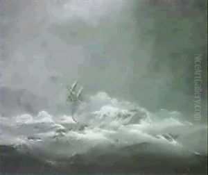 The Wreck Of The Bellissima, Off The Coast Of Cornwall,     About 1845 by Thomas Buttersworth
