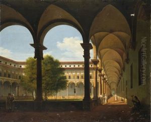 Un Claustro Dell'ospedale Militare Di Sant'ambrogio by Lorenzo Butti