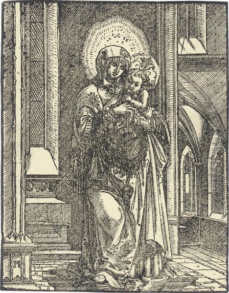 The Virgin Standing In The Church (bartsch 48; Hollstein 50) - view 1