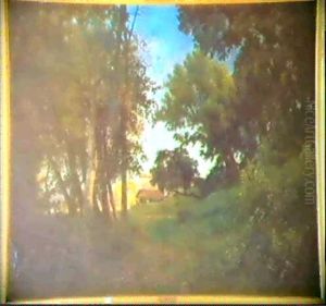 Vue D'un Mas Provencal by Antoine Eugene Ernest Buttura
