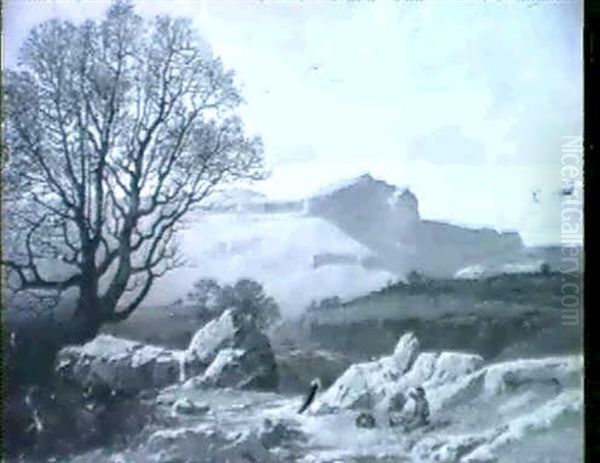 Paysage De Montagne Avec Un Arbre A Gauche - view 1