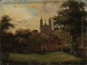 A Street Scene In Salvador Da Bahia, Brazil by Abraham Louis Buvelot