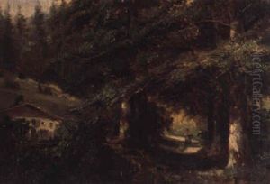 Figure In A Country Lane by Abraham Louis Buvelot