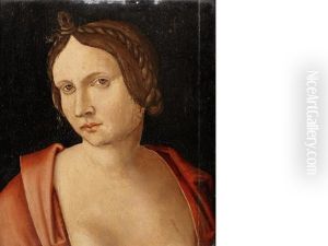Portrait Of A Lady, Bust-length, In A Red Robe by Cornelius Buys the Younger