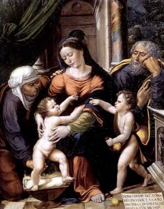 La Sainte Famille Avec Sainte Anne Et Le Petit Saint Jean Baptiste by Cornelius Buys the Younger