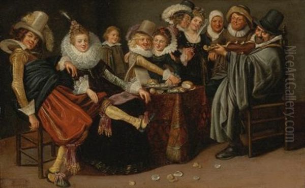 Musical Company In An Interior - view 1