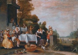 Frohliche Gesellschaft Im Freien by Willem Pietersz Buytewech
