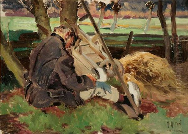 Repairing Awheelbarrow, Voorburg - view 1