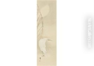 Moon And Heron by Kimura Buzan
