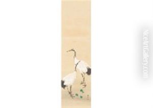 Two Cranes by Kimura Buzan