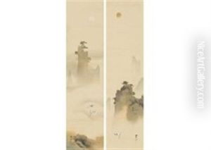 Untitled (a Pair Of Scrolls) by Kimura Buzan
