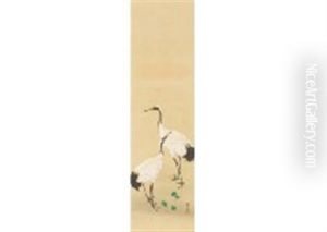 Twin Crane by Kimura Buzan