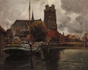 "groot Kirk", Dortrecht, Holland by Mathias (Joseph) Alten