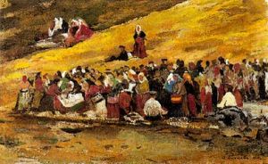 Market Scene by Vyacheslav Pavlovich Bychkov