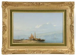 Italian Alpine Lake Scene by Alfred Eduard Agenor de Bylandt