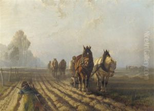 Spring Ploughing by Alfred Eduard Agenor de Bylandt