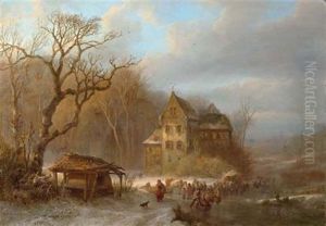 Winterlandschaft Am Fluss
