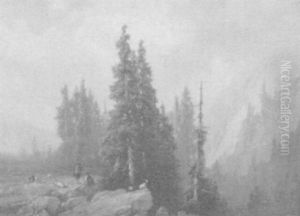 Alpine Scene by Alfred Eduard Agenor de Bylandt