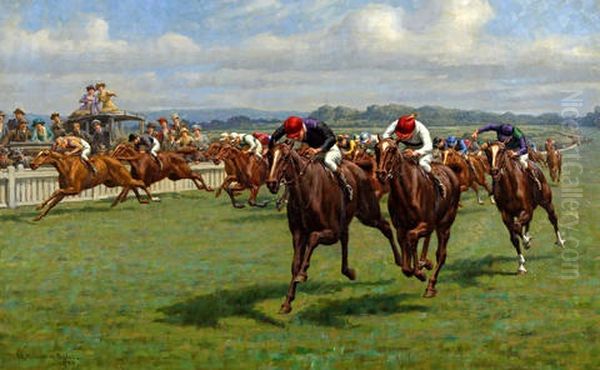The Stewards' Cup, Goodwood - Nearing The Finish Line - view 1