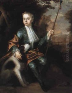 Portraits Of Young Boy (henry Danvers Doughty Hodges?) And Of Sister by Edward Byng
