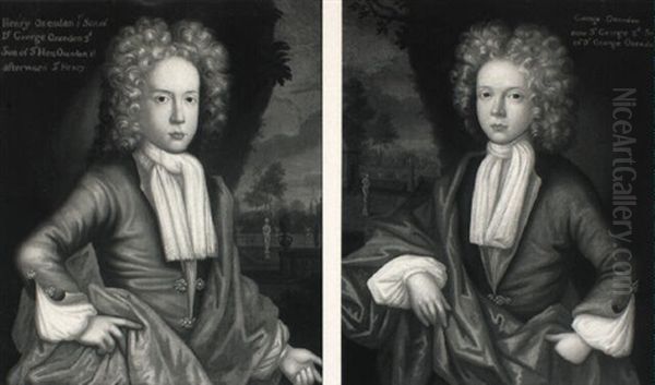 Portraits Of Sir Henry Oxenden, 4th Bt. Of Deane, Kent His Brother George As Boys - view 1