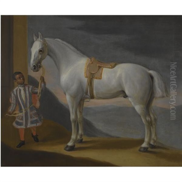 Carpenter, Lord Craven's Hunter, Held By A Negro Page - view 1