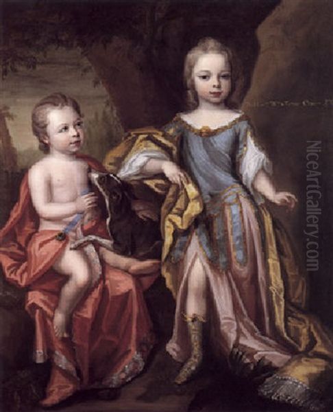 Portrait Of The Hon William And Fulwar Craven Wearing Classical Dress - view 1