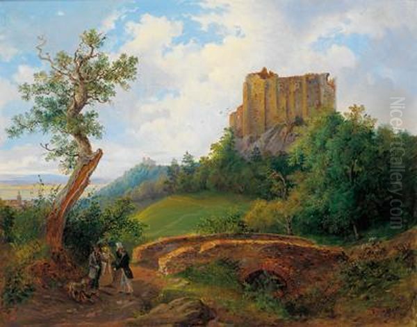 Begegnung Bei Der Burgruine Liechtenstein - view 1