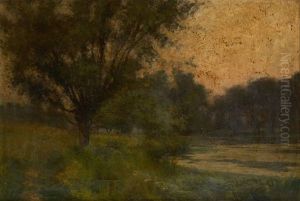 Coucher De Soleil Sur L'etang