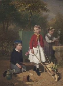 The Young Gardeners by Louis Simon Cabaillot Lassalle