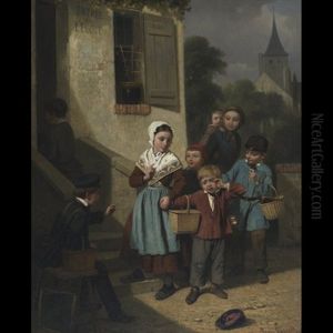 Unwillingly To School by Louis Simon Cabaillot Lassalle