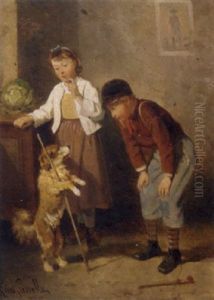 The Dog's New Trick by Louis Simon Cabaillot Lassalle