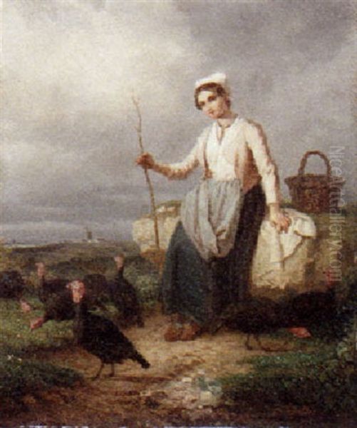 Tending The Turkeys - view 1