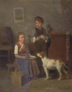 Sharing Lunch by Louis Simon Cabaillot Lassalle