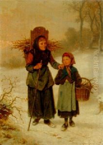 A Winter's Morn by Louis Simon Cabaillot Lassalle