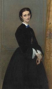 Comtesse Clermont-tonnerre, Nee Victoire De La Tour Du Pin Chambly De La Charce (1836-1915), Lady In Waiting To Princess Maria Clotilde Of Savoy by Alexandre Cabanel