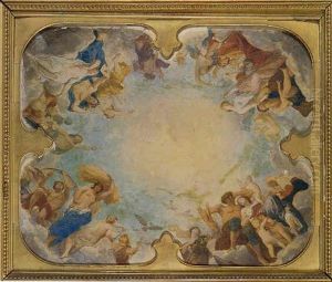 Esquisse D'un Plafond De L'hotel Pereire, Faubourg Saint Honore, Paris by Alexandre Cabanel