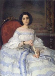 Portrait De La Vicomtesse Philippe D'adhemar by Alexandre Cabanel