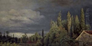 Ferme Dans Un Paysage by Nicolas Louis Cabat