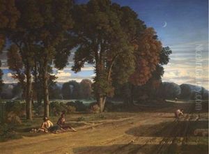 Chemin De Narni, Effet Du Soir by Nicolas Louis Cabat