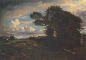 Les Plaines D'arques (le Buisson) by Nicolas Louis Cabat