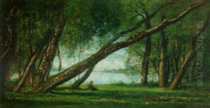 At The Waters Edge by Nicolas Louis Cabat
