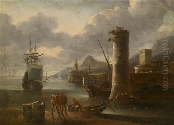 Ein Sudlicher Seehafen Mit Wachtturmen - view 1