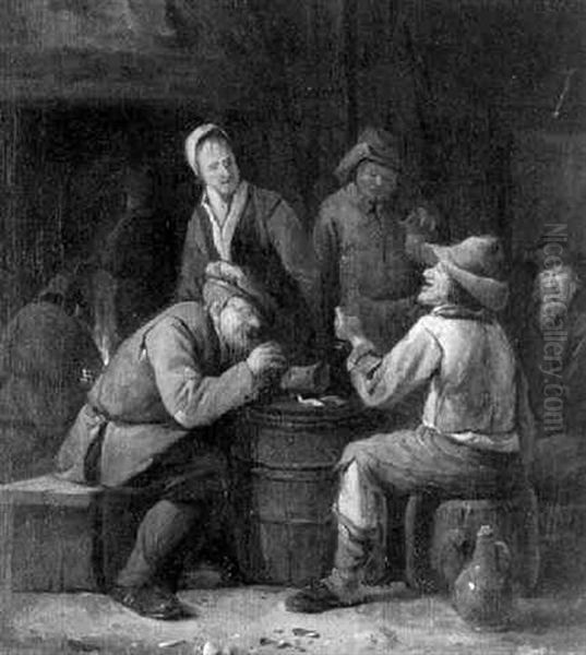A Boor Toasting A Woman In A Tavern With Onlookers - view 1